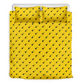 Yellow And Black Dart Pattern Print Duvet Cover Bedding Set