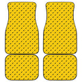Yellow And Black Dart Pattern Print Front and Back Car Floor Mats