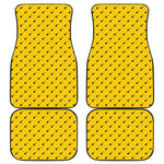 Yellow And Black Dart Pattern Print Front and Back Car Floor Mats