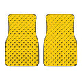 Yellow And Black Dart Pattern Print Front Car Floor Mats