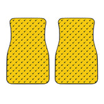 Yellow And Black Dart Pattern Print Front Car Floor Mats