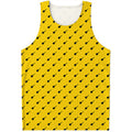 Yellow And Black Dart Pattern Print Men's Tank Top