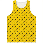 Yellow And Black Dart Pattern Print Men's Tank Top