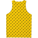 Yellow And Black Dart Pattern Print Men's Tank Top
