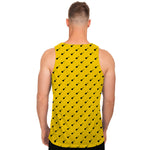 Yellow And Black Dart Pattern Print Men's Tank Top