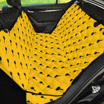 Yellow And Black Dart Pattern Print Pet Car Back Seat Cover