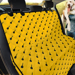 Yellow And Black Dart Pattern Print Pet Car Back Seat Cover