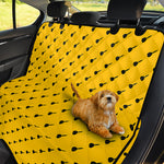 Yellow And Black Dart Pattern Print Pet Car Back Seat Cover