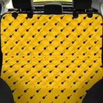 Yellow And Black Dart Pattern Print Pet Car Back Seat Cover