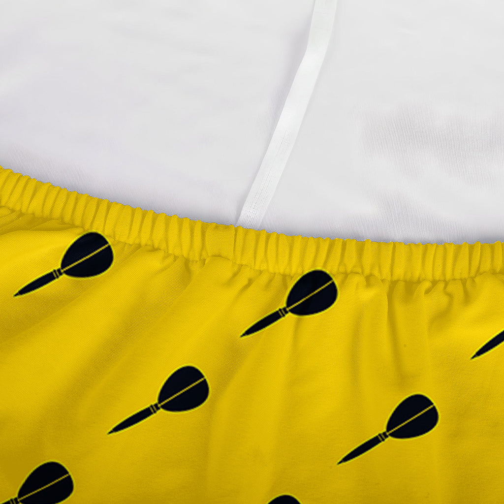 Yellow And Black Dart Pattern Print Sofa Cover