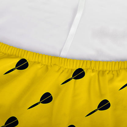 Yellow And Black Dart Pattern Print Sofa Cover