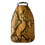 Yellow And Black Snakeskin Print Car Seat Organizers