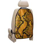 Yellow And Black Snakeskin Print Car Seat Organizers