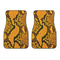 Yellow And Black Snakeskin Print Front Car Floor Mats