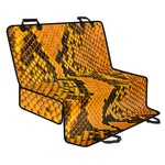 Yellow And Black Snakeskin Print Pet Car Back Seat Cover