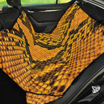 Yellow And Black Snakeskin Print Pet Car Back Seat Cover