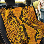 Yellow And Black Snakeskin Print Pet Car Back Seat Cover