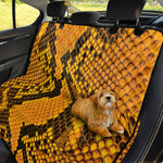 Yellow And Black Snakeskin Print Pet Car Back Seat Cover