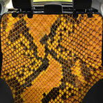 Yellow And Black Snakeskin Print Pet Car Back Seat Cover