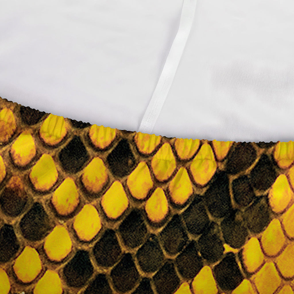 Yellow And Black Snakeskin Print Sofa Cover