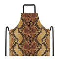 Yellow And Brown Snakeskin Print Apron