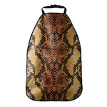 Yellow And Brown Snakeskin Print Car Seat Organizers