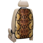 Yellow And Brown Snakeskin Print Car Seat Organizers