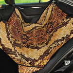 Yellow And Brown Snakeskin Print Pet Car Back Seat Cover