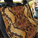 Yellow And Brown Snakeskin Print Pet Car Back Seat Cover