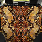 Yellow And Brown Snakeskin Print Pet Car Back Seat Cover