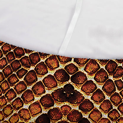 Yellow And Brown Snakeskin Print Sofa Cover