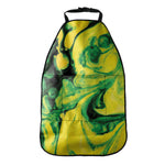 Yellow And Green Acid Melt Print Car Seat Organizers