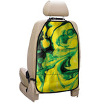 Yellow And Green Acid Melt Print Car Seat Organizers