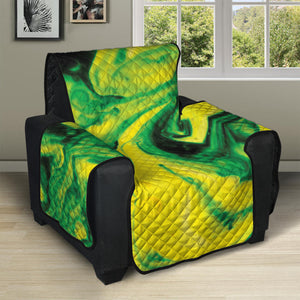 Yellow And Green Acid Melt Print Recliner Protector