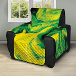 Yellow And Green Acid Melt Print Recliner Protector