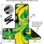 Yellow And Green Acid Melt Print Recliner Protector