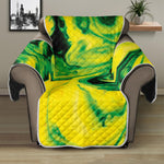 Yellow And Green Acid Melt Print Recliner Protector