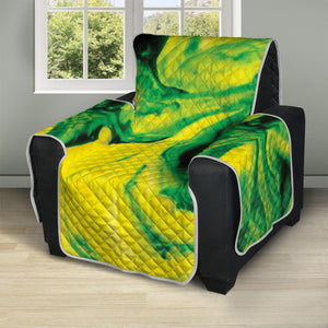 Yellow And Green Acid Melt Print Recliner Protector