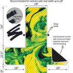 Yellow And Green Acid Melt Print Recliner Protector