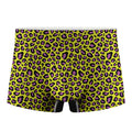 Yellow And Purple Leopard Pattern Print Men's Boxer Briefs