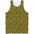 Yellow And Purple Leopard Pattern Print Men's Tank Top