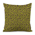 Yellow And Purple Leopard Pattern Print Pillow Cover
