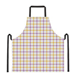 Yellow And Purple Tattersall Print Apron