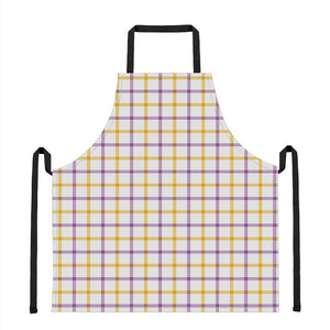 Yellow And Purple Tattersall Print Apron