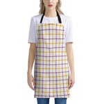 Yellow And Purple Tattersall Print Apron