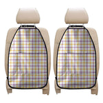 Yellow And Purple Tattersall Print Car Seat Organizers