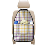 Yellow And Purple Tattersall Print Car Seat Organizers