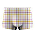 Yellow And Purple Tattersall Print Men's Boxer Briefs