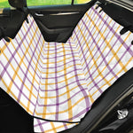 Yellow And Purple Tattersall Print Pet Car Back Seat Cover