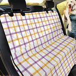 Yellow And Purple Tattersall Print Pet Car Back Seat Cover